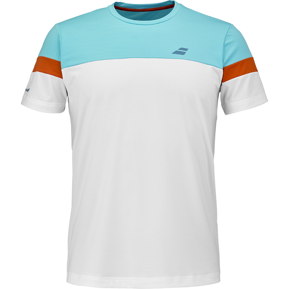 T-shirt Babolat Perf Crew Neck Tee Blanc/Bleu