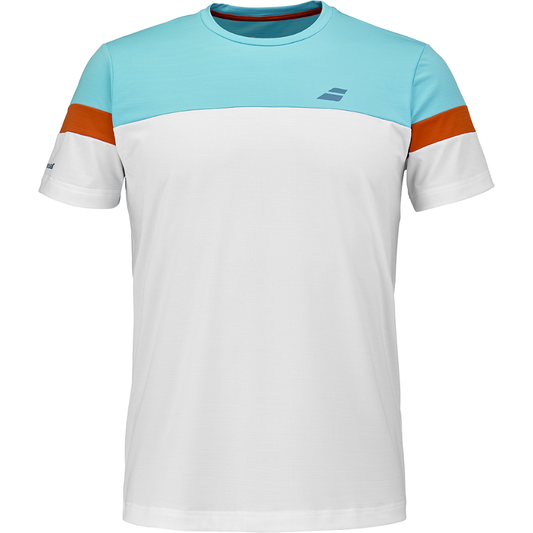 T-shirt Babolat Perf Crew Neck Tee Blanc/Bleu