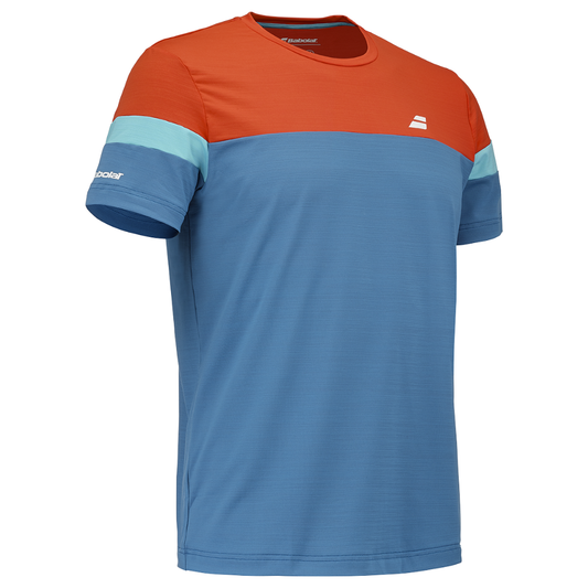T-shirt Babolat Perf Crew Neck Tee Bleu/Orange