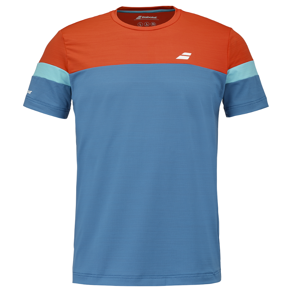 T-shirt Babolat Perf Crew Neck Tee Bleu/Orange