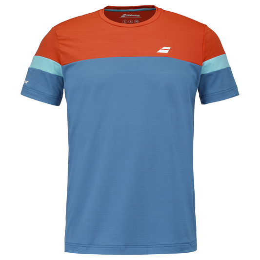 T-shirt Babolat Perf Crew Neck Tee Bleu/Orange
