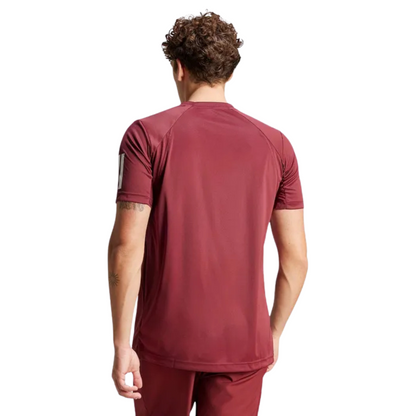 T-shirt Adidas Club 3 Stripes Rouge