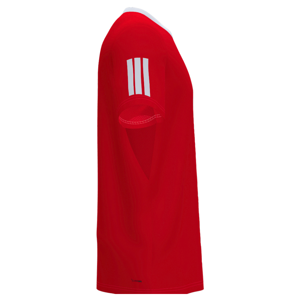 T-shirt Adidas Club 3 Stripes Rouge - Esprit Padel Shop