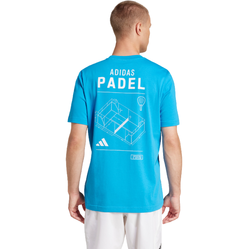 T-shirt Adidas Padel Cat Bleu Clair