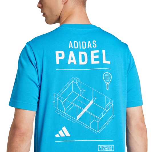 T-shirt Adidas Padel Cat Bleu Clair