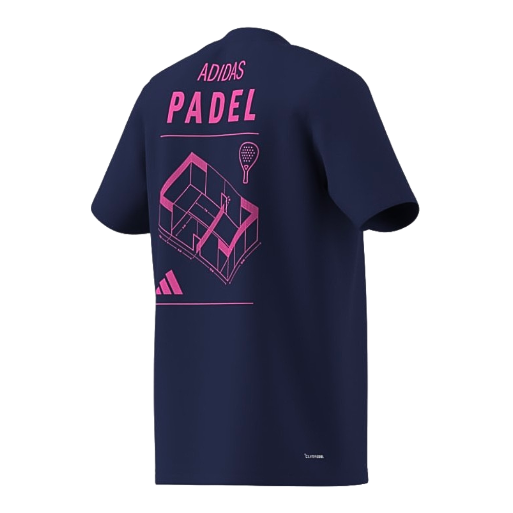 T-shirt Adidas Padel Cat Bleu Marine