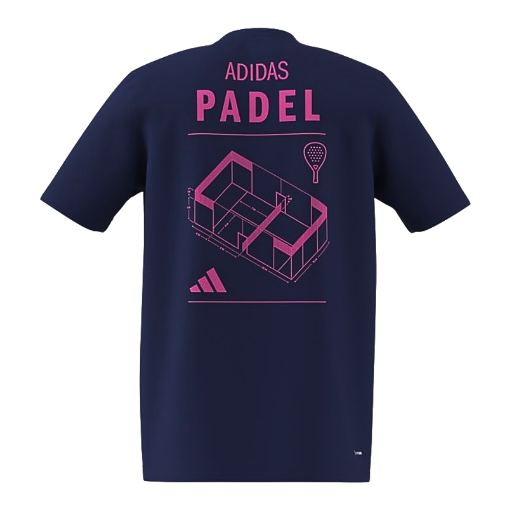 T-shirt Adidas Padel Cat Bleu Marine