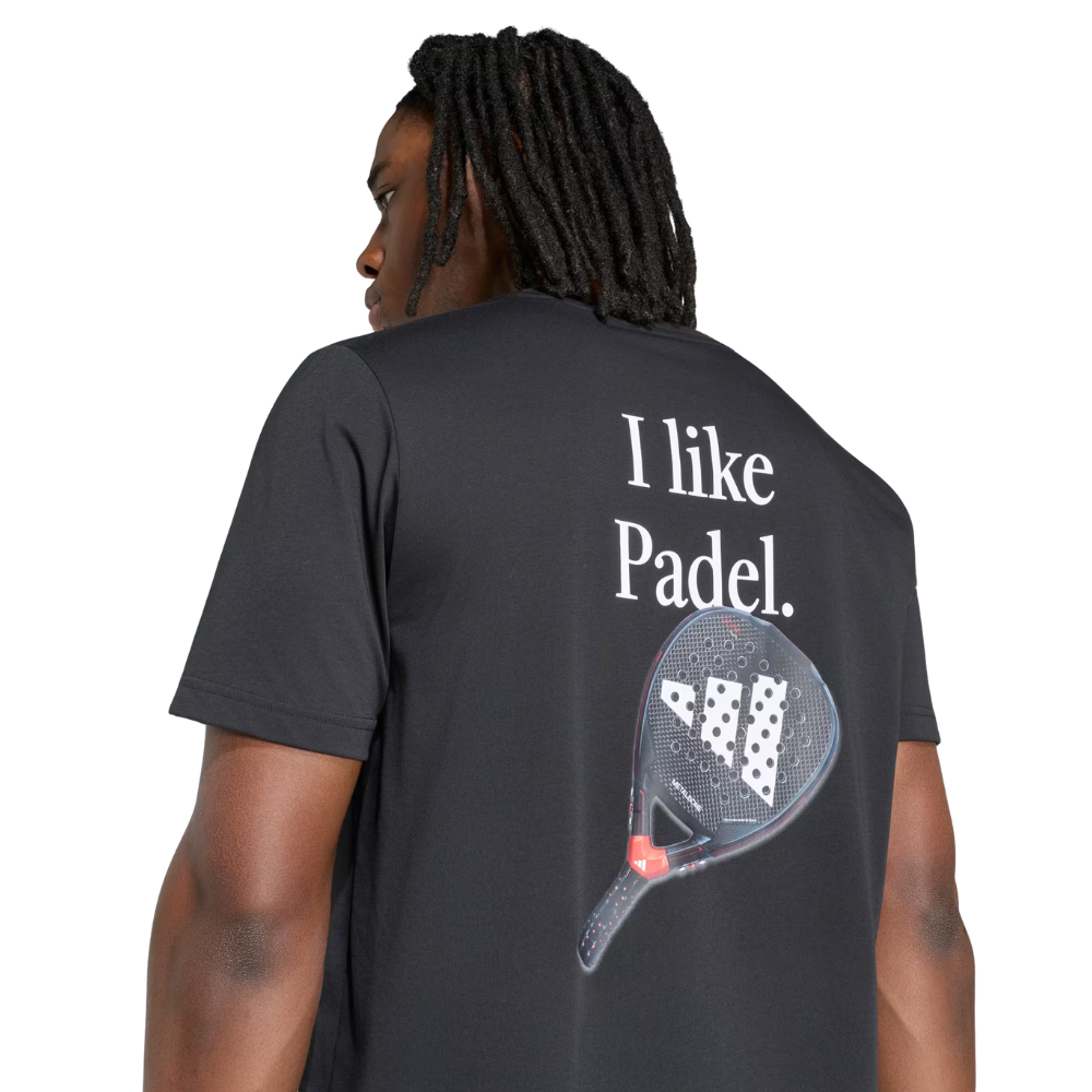 T-shirt Adidas Padel Cat Noir - Esprit Padel Shop