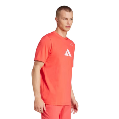 T-shirt Adidas Padel Cat Rouge