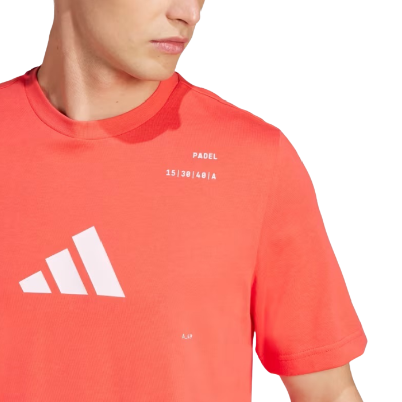 T-shirt Adidas Padel Cat Rouge