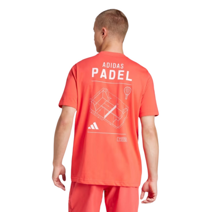 T-shirt Adidas Padel Cat Rouge