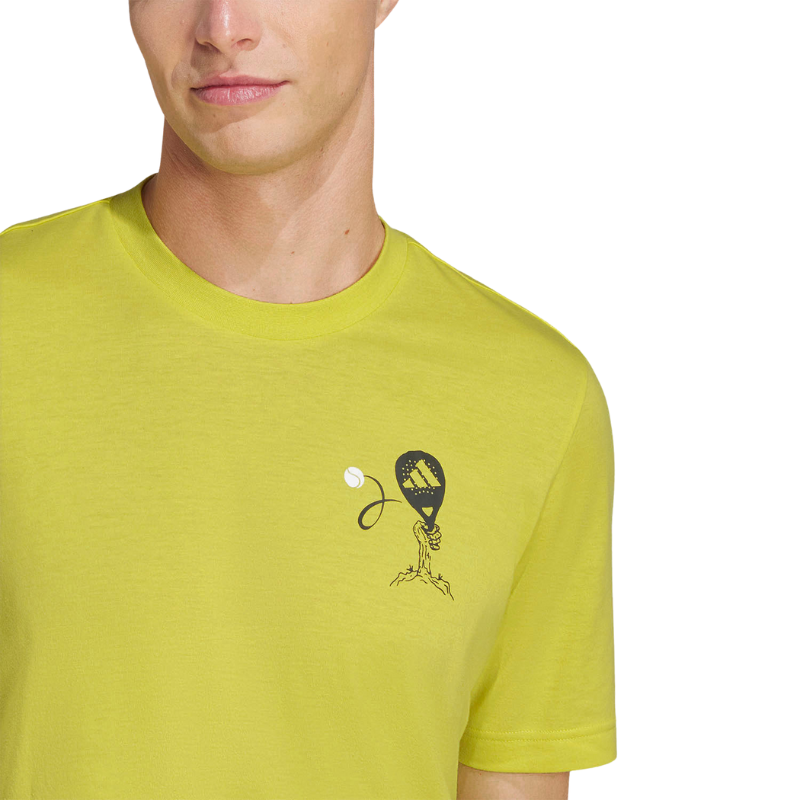 T-shirt Adidas Padel Zone Graphic Jaune