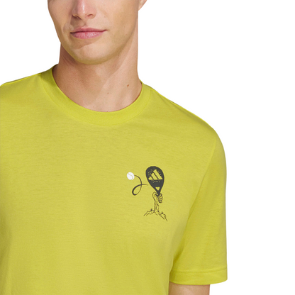 T-shirt Adidas Padel Zone Graphic Jaune