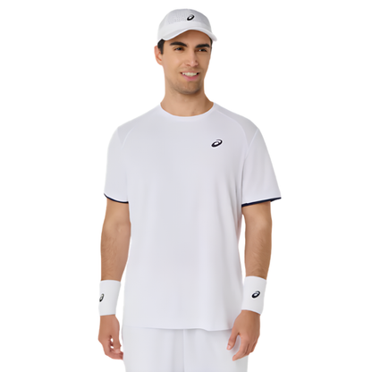 T-shirt Asics Court Blanc/Noir - Esprit Padel Shop