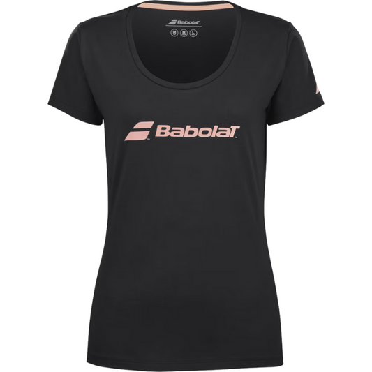 T-shirt Babolat Exercise Tee Noir Femme
