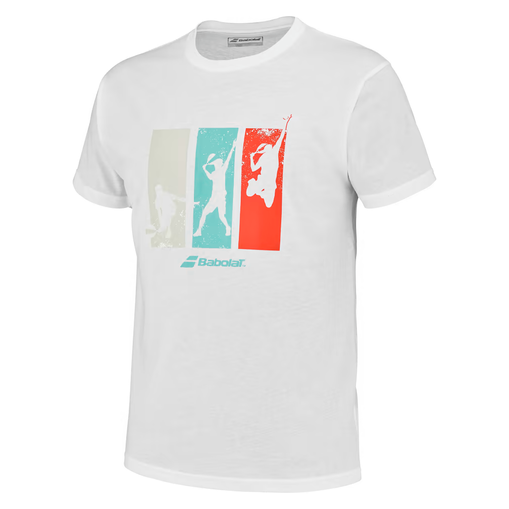 T-shirt Babolat Padel Coton Tee Blanc 2023