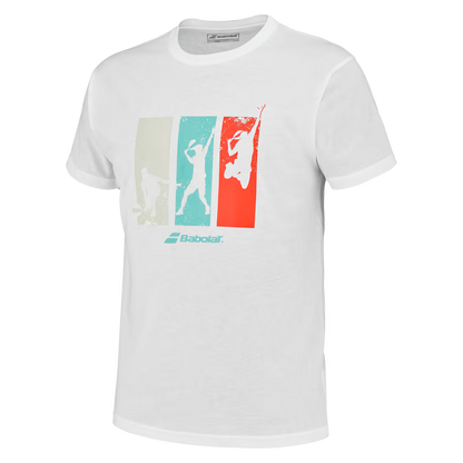 T-shirt Babolat Padel Coton Tee Blanc 2023