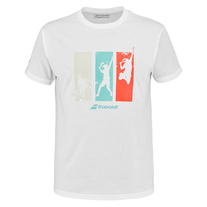 T-shirt Babolat Padel Coton Tee Blanc 2023