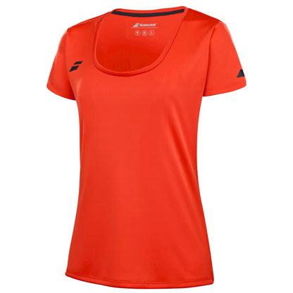 T-shirt Babolat Play Cap Sleeve Top Rouge Femme - Esprit Padel Shop