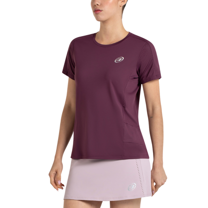 T-shirt Bullpadel Omur Rouge Femme
