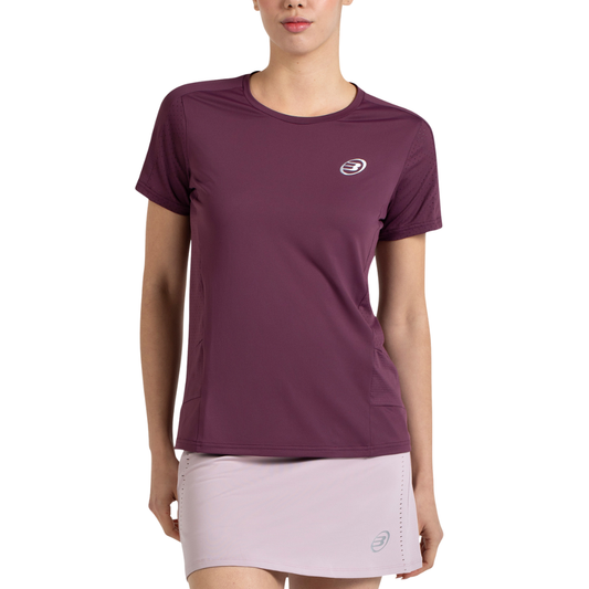 T-shirt Bullpadel Omur Rouge Femme