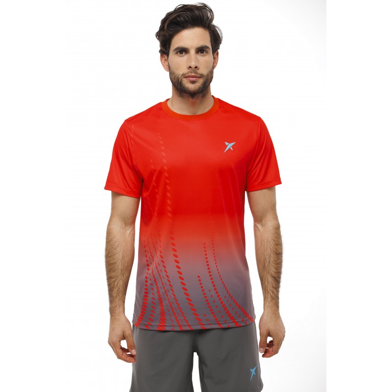 T-shirt Drop Shot Naos Rouge