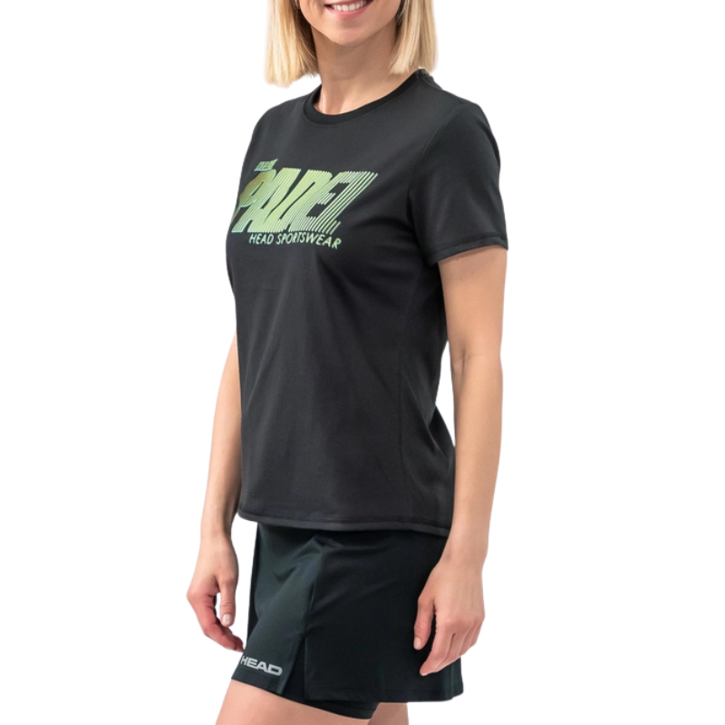 T-shirt Head Padel SPW Noir Femme