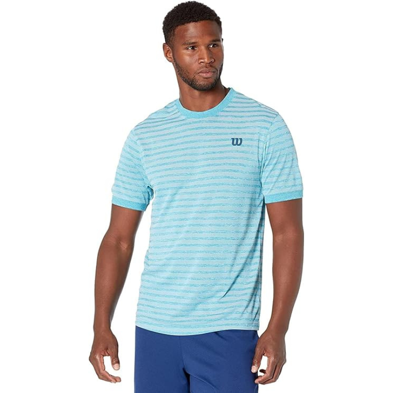 T-shirt Wilson Stripe Crew Bleu