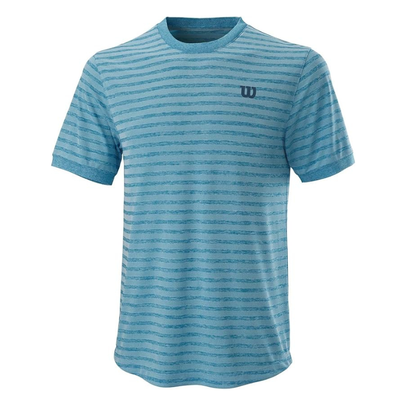 T-shirt Wilson Stripe Crew Bleu