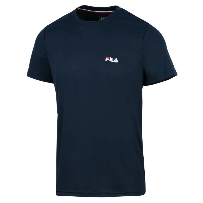 T-shirt Fila Logo Small Coton Bleu Marine