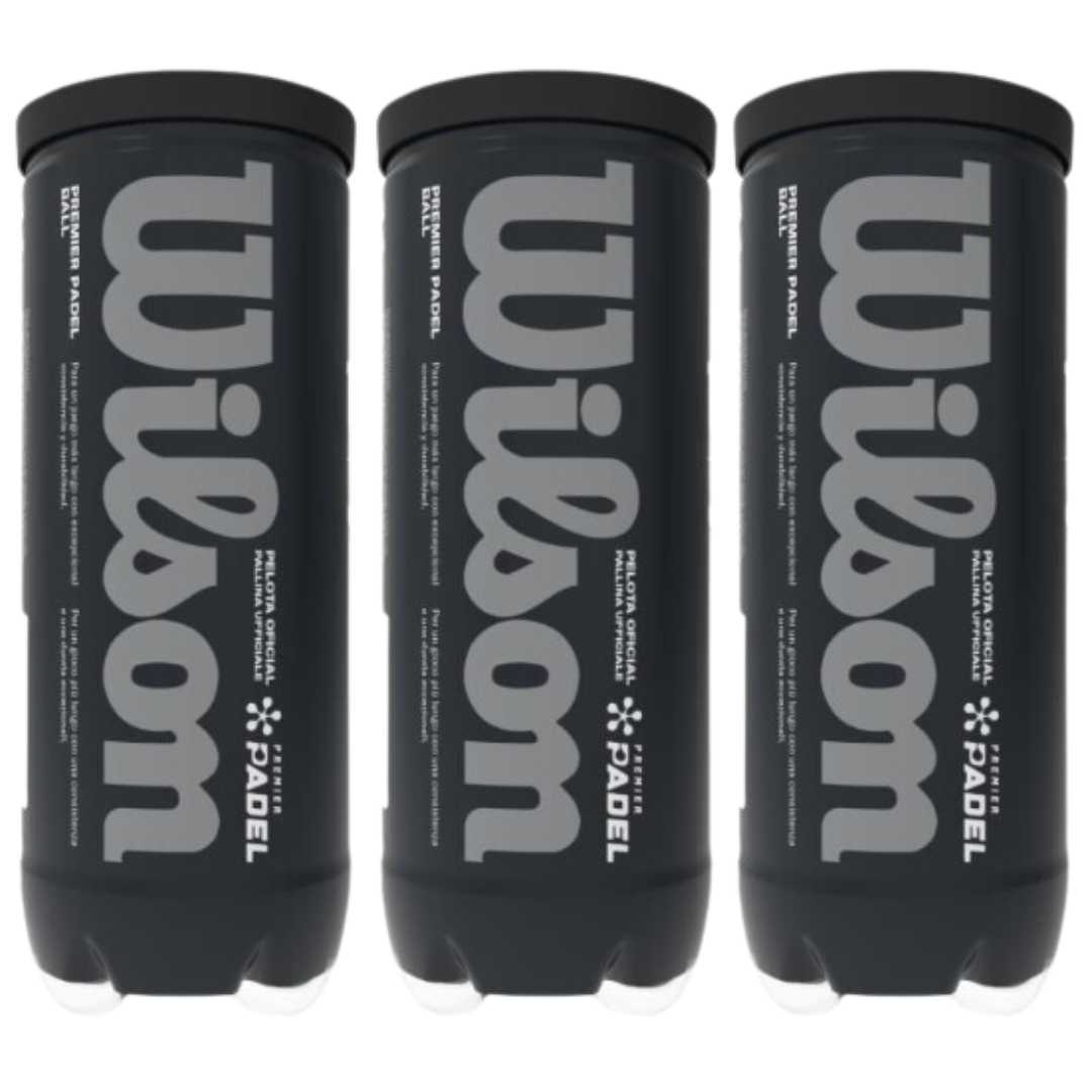 Tripack de 3 balles de padel Wilson Premier Padel