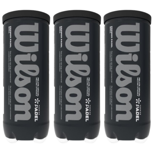 Tripack de 3 balles de padel Wilson Premier Padel