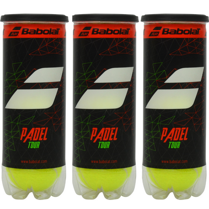 Tripack de 3 balles de padel Babolat Padel Tour