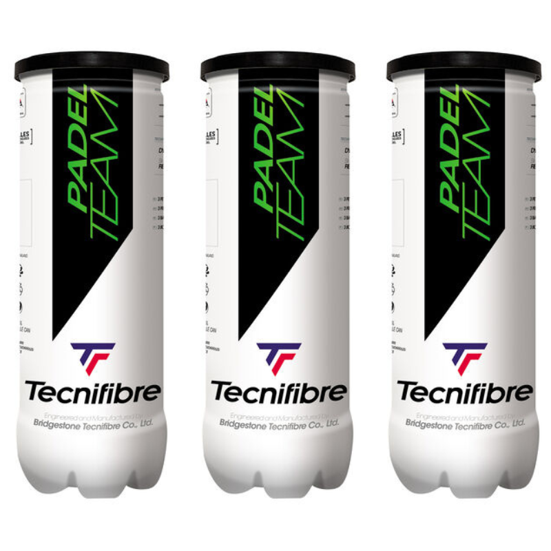 Tripack de 3 balles de padel Tecnifibre Padel Team